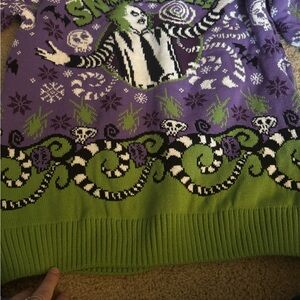 Purple and Green Women's Sweater